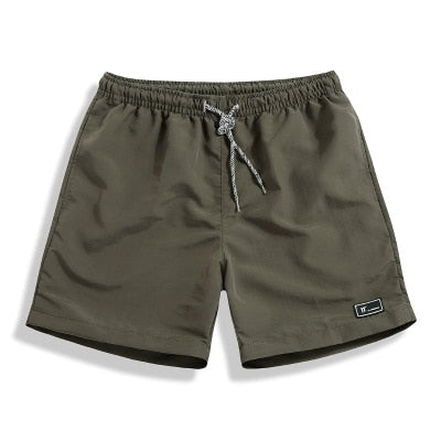 Men&#39;s Shorts Polyester Shorts for Men New 2021 Summer Solid Breathable Elastic Waist Casual Man Shorts Male Bermuda Homme