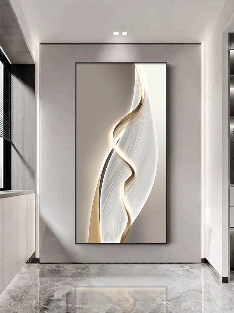 Entrance Foyer Decoration Painting Light Luxury High-end Ornament Led Room Light Interior Wall Lamp Home Decoration Item Picture