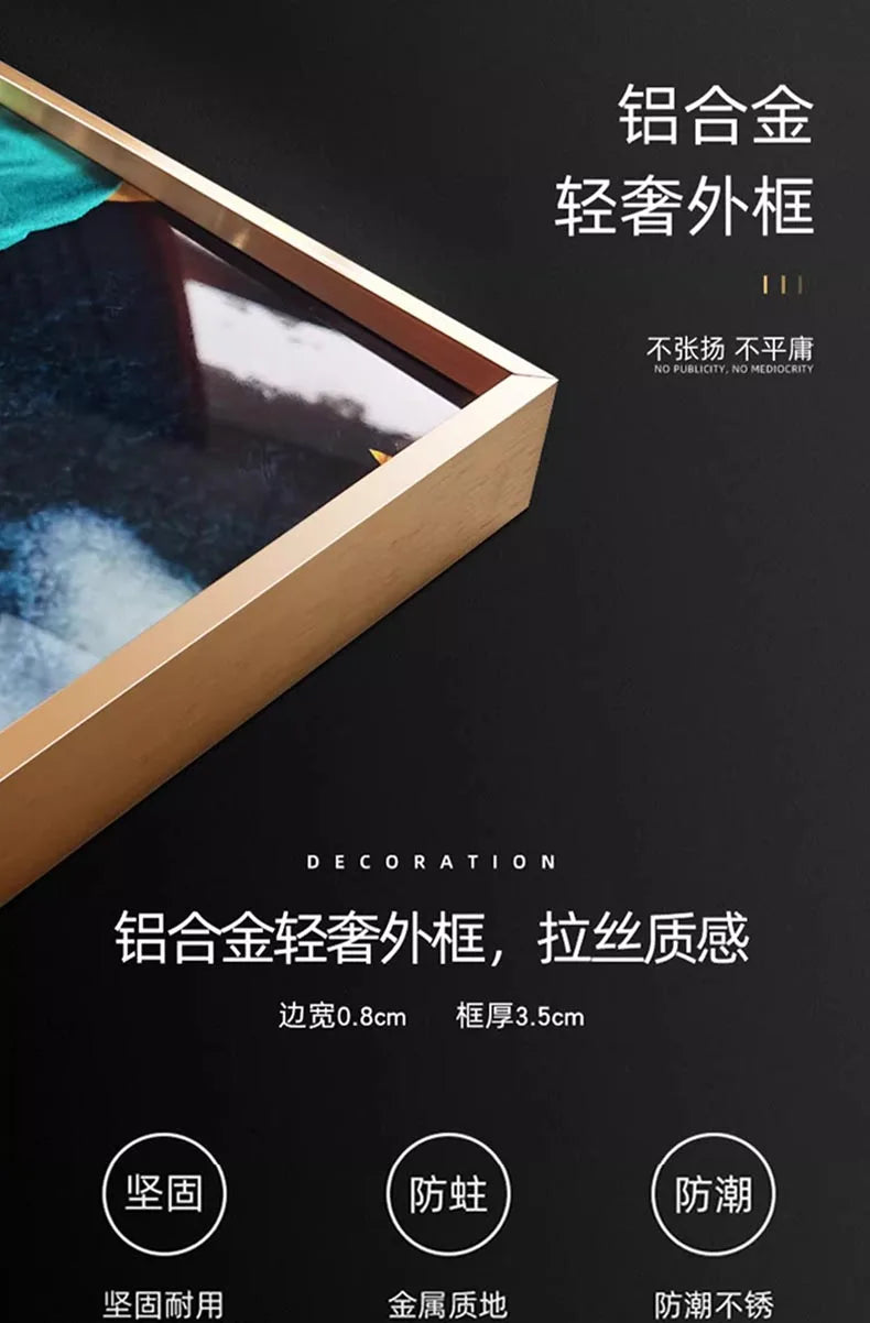 Modern Minimalist Mural Lamp Entrance Decoration Painting Facing Door High-End Hanging Painting Corridor Abstract Mural Hallway