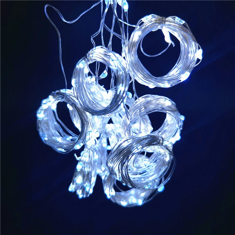 3M/6M LED Garland Curtain Lights 8 Modes USB Remote Control Fairy Lights String Wedding Christmas Decor for Home Bedroom Lamp