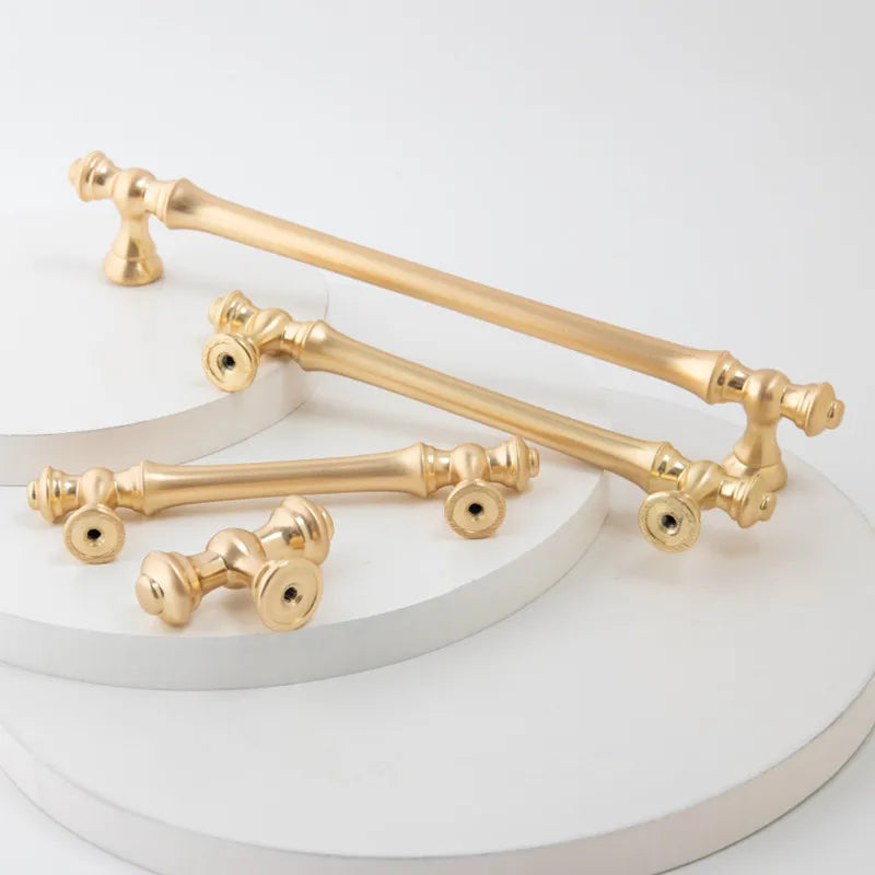 Zinc Alloy Cabinet Door Handles Gold Black Knobs Antique Drawer Pulls Vintage Kitchen Cupboard Handle Wardrobe Pull Hardware