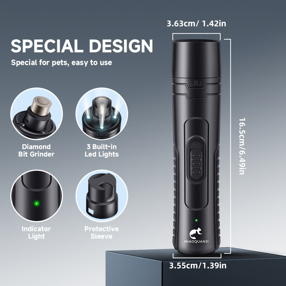 Top F3 Pet Nail Grinder with Light, Electric Cat And Dog Nail Clipper, Pet Nail Clipper.