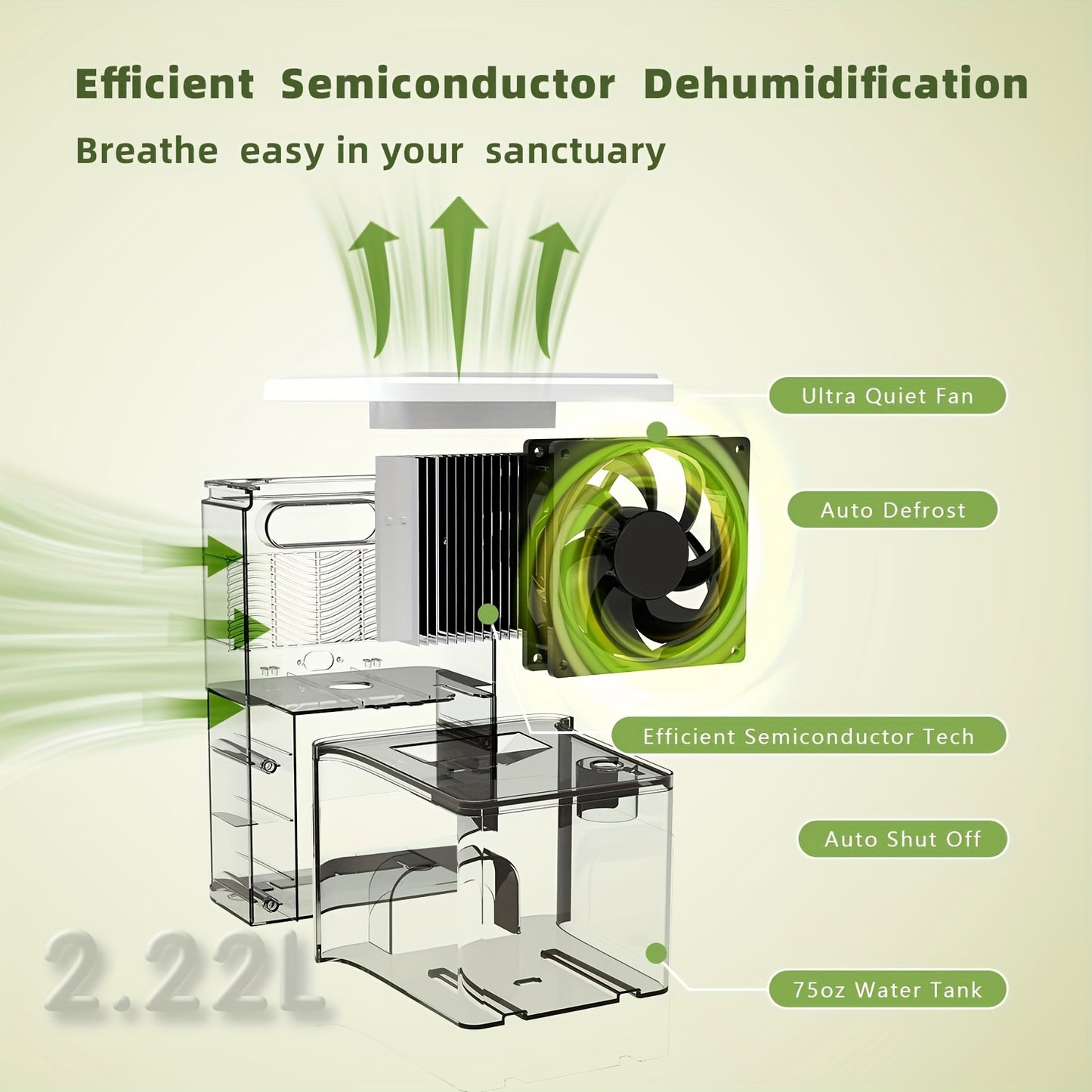 Small Dehumidifier for Home, Quiet 75oz Portable Dehumidifiers for Bedroom, Bathroom, Basement, RV with Sleep Mode, Timer, 7 LED Colors, Auto Shut-Off, Energy Efficient, Covers Up to 500 Sq.ft