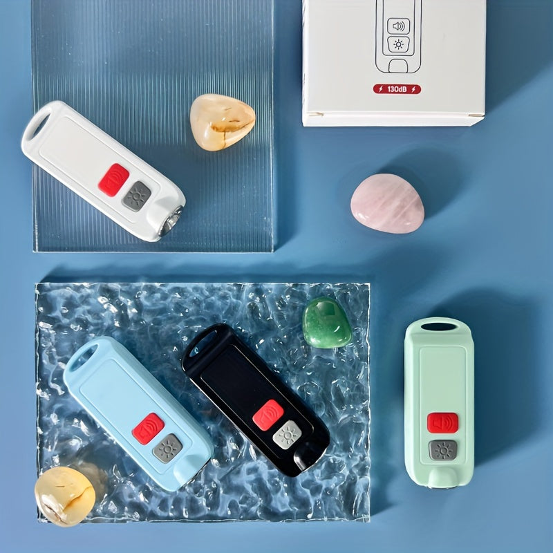 Emergency Safety Alarm Keychain with 130Db Sound, IP66 Rating, And USB Charging - Designed for Women And Seniors - Features a Bright Flashing LED Light