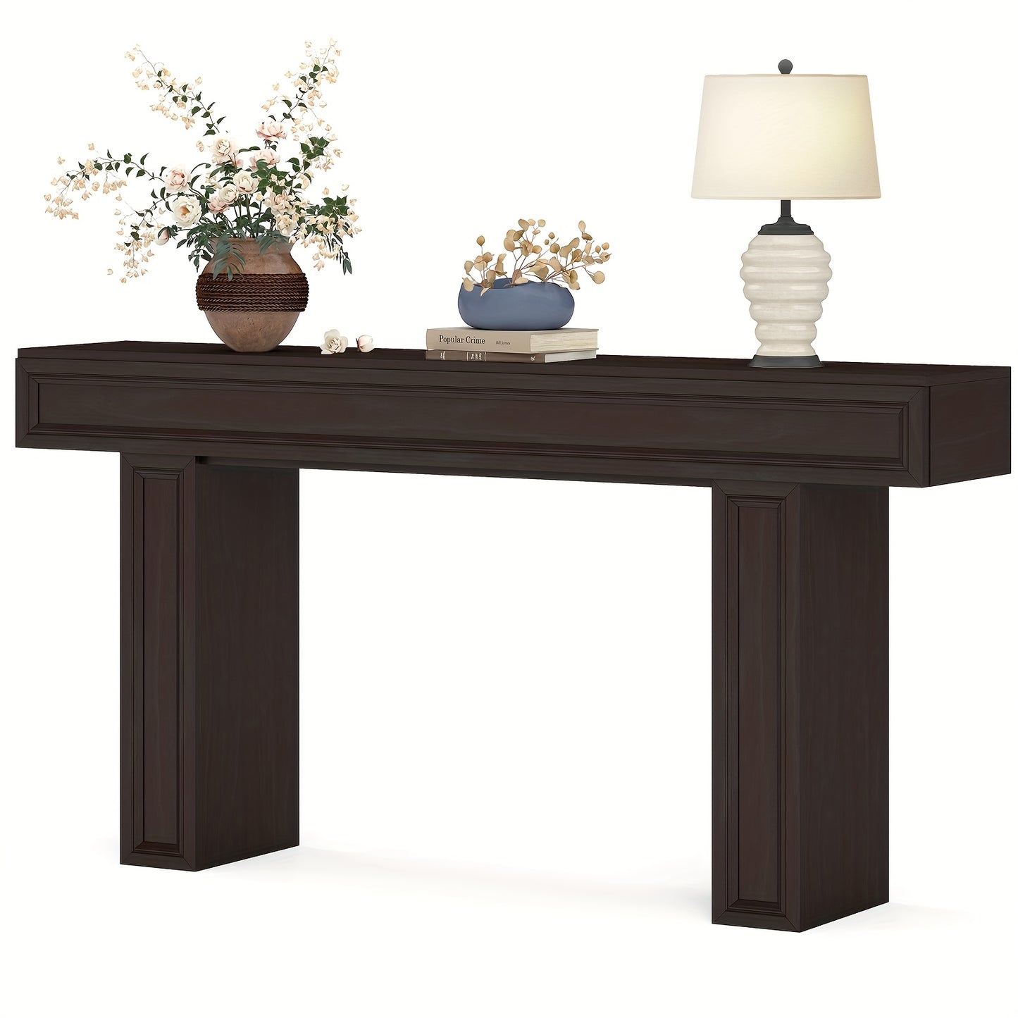 63-Inch Long Entryway Table, Modern Farmhouse Tables, Sofa Table Behind Couch, Console Table For Entryway & Living Room & Hallway