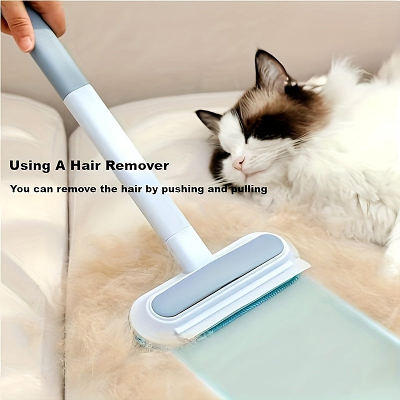 Two-in-One Pet Hair Remover Brush - Washable & Reusable, Ideal for Dog Hair on Carpets and Sofas, Suitable for Removing Sticky Pet Cat Hair from Sofa Beds and Carpets