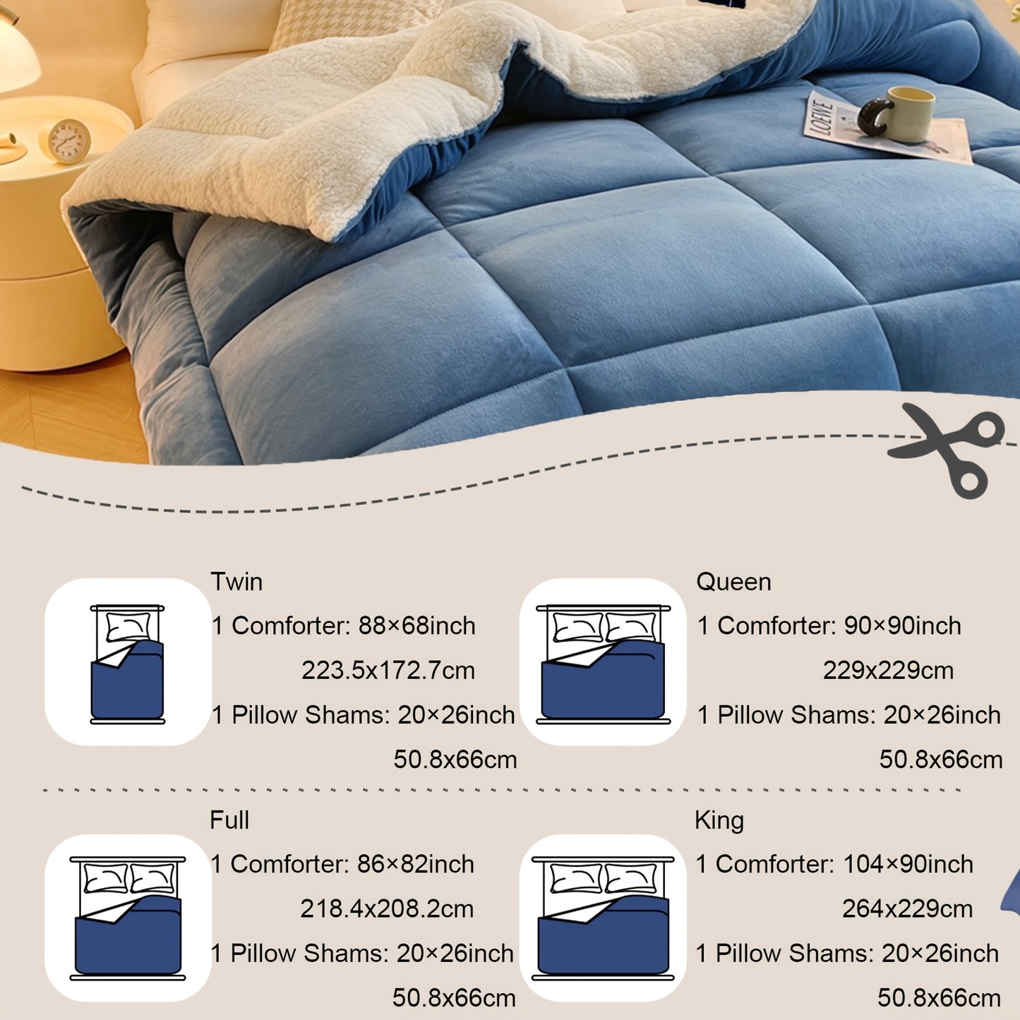 1pc Orhopui -Like Lamb's Comforter - Thickened Winter Quilt with Half Pillowcase, All-Season Bedspread or Sofa Cover, Machine Washable Blanket for Queen-Like (No Turning Required), Multicolor Options