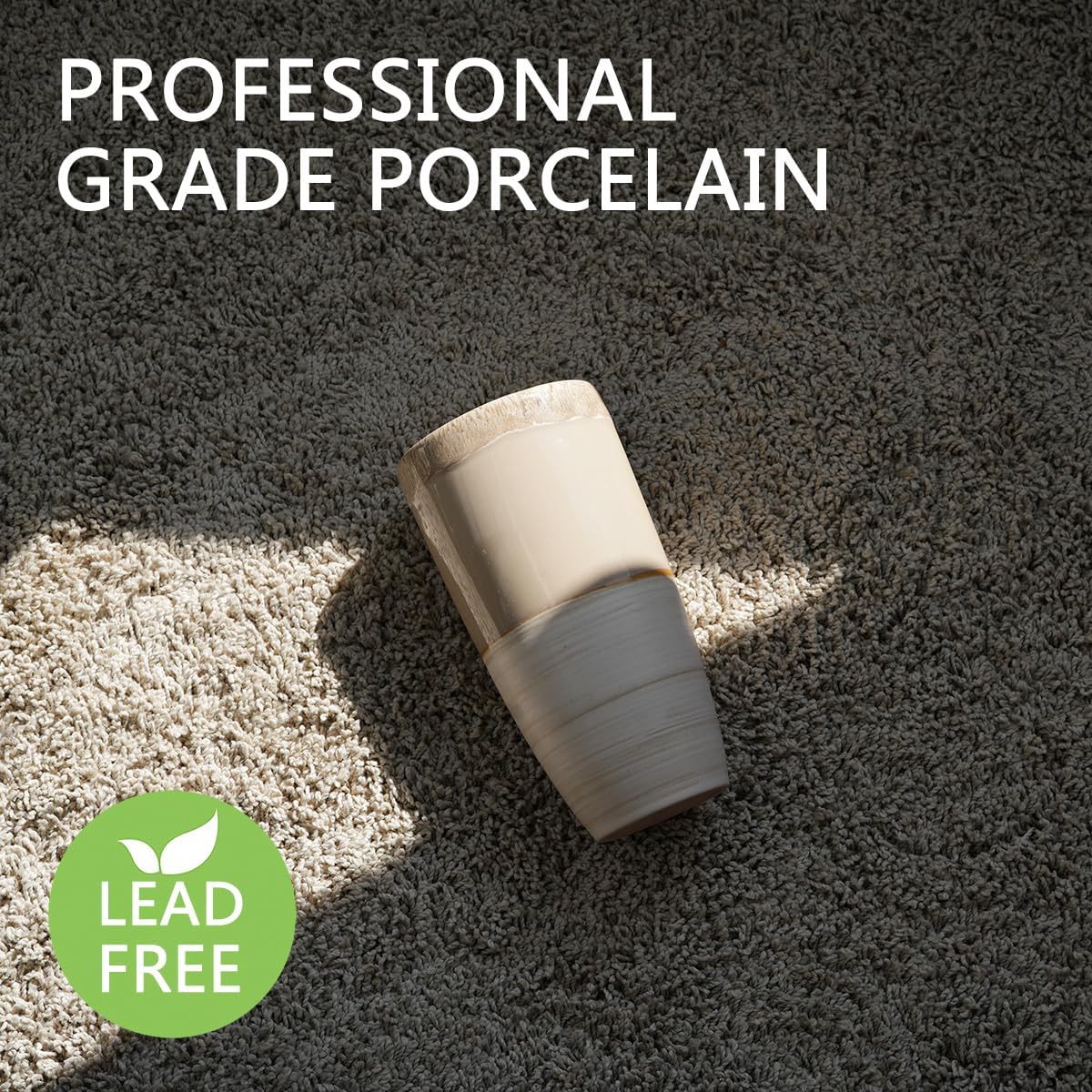 21oz Ceramic Travel Coffee Mug with Lid - Microwave & Dishwasher Safe, Spill-Proof Car Cup Holder Compatible, Reactive Glaze Insulated Design, Elegant Brown/Grey Marbled Pattern, Reusable Coffee Cup for On-the-Go, Office & Ho