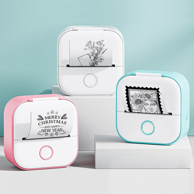 Portable Mini Thermal Label Printer Home Photo Printer Student Wrong Question Printer Bluetooth-compatible Mini Label Printer Price Tag-c