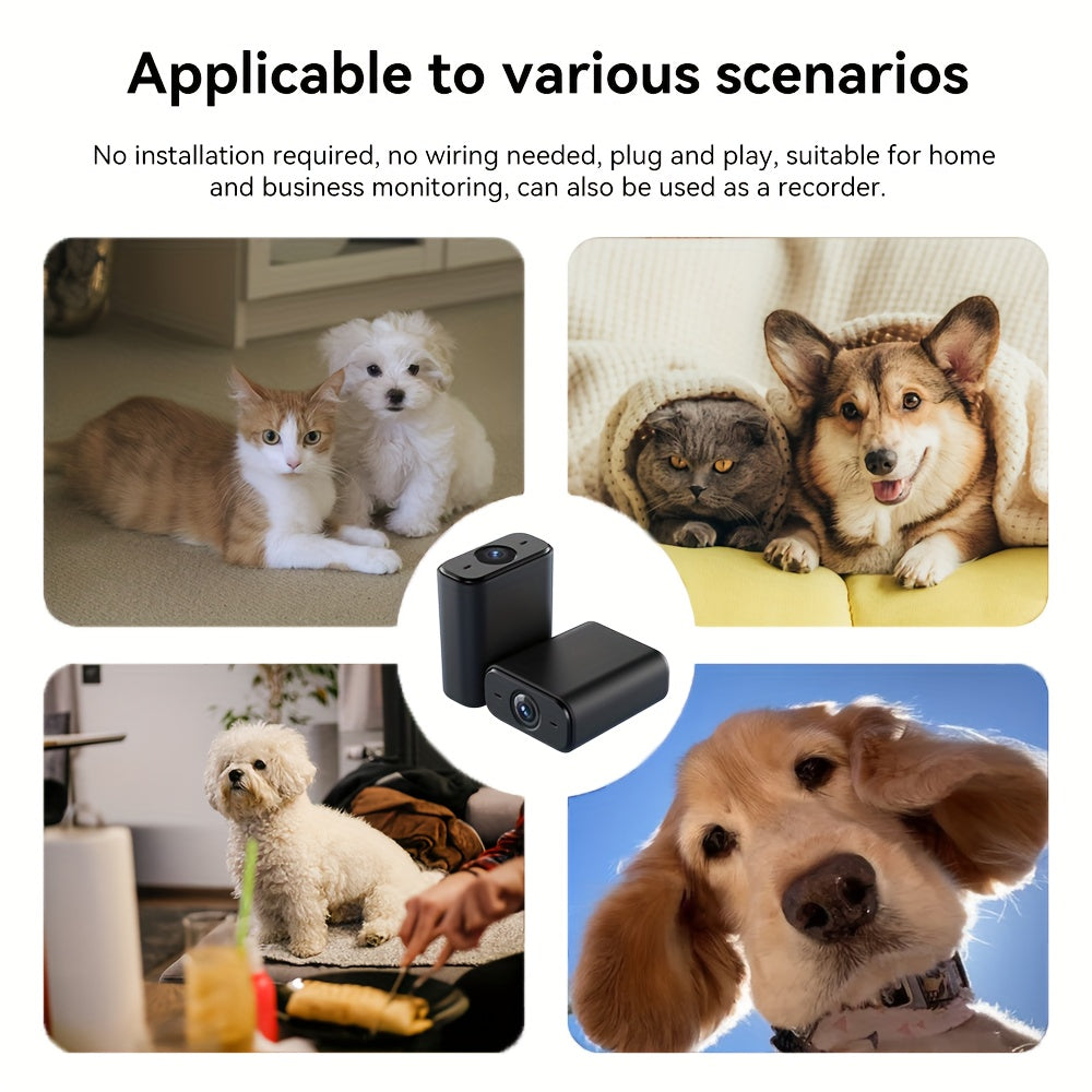 [Mini Security] Wireless Mini Security Camera | Night Vision, Motion Detection Alert, USB 2.4GHz Home WiFi, Pet & Vehicle Monitoring
