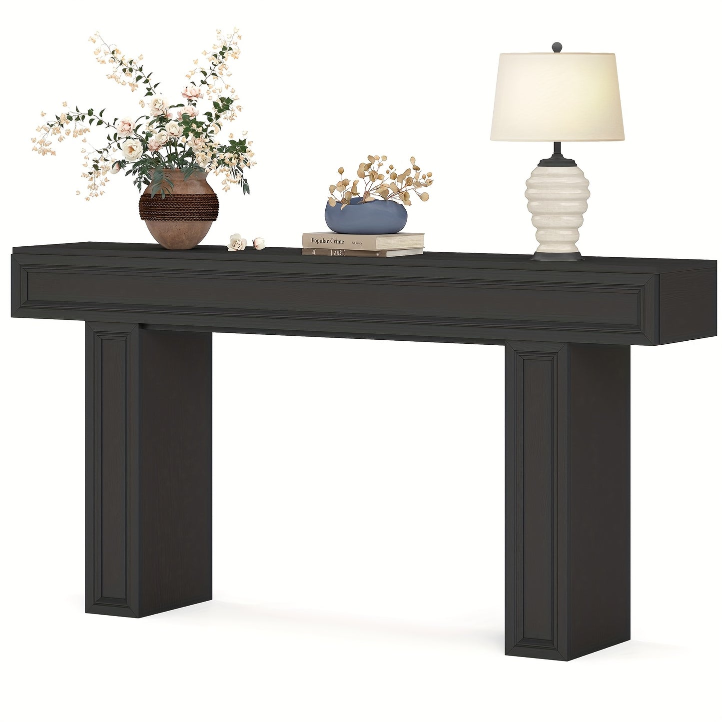 63-Inch Long Entryway Table, Modern Farmhouse Tables, Sofa Table Behind Couch, Console Table For Entryway & Living Room & Hallway