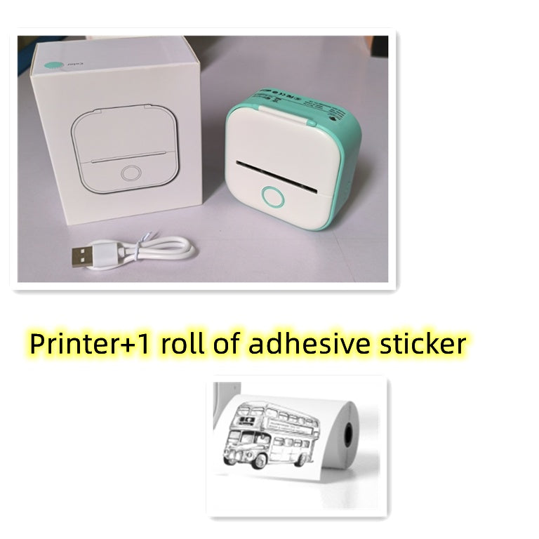Portable Mini Thermal Label Printer Home Photo Printer Student Wrong Question Printer Bluetooth-compatible Mini Label Printer Price Tag-c