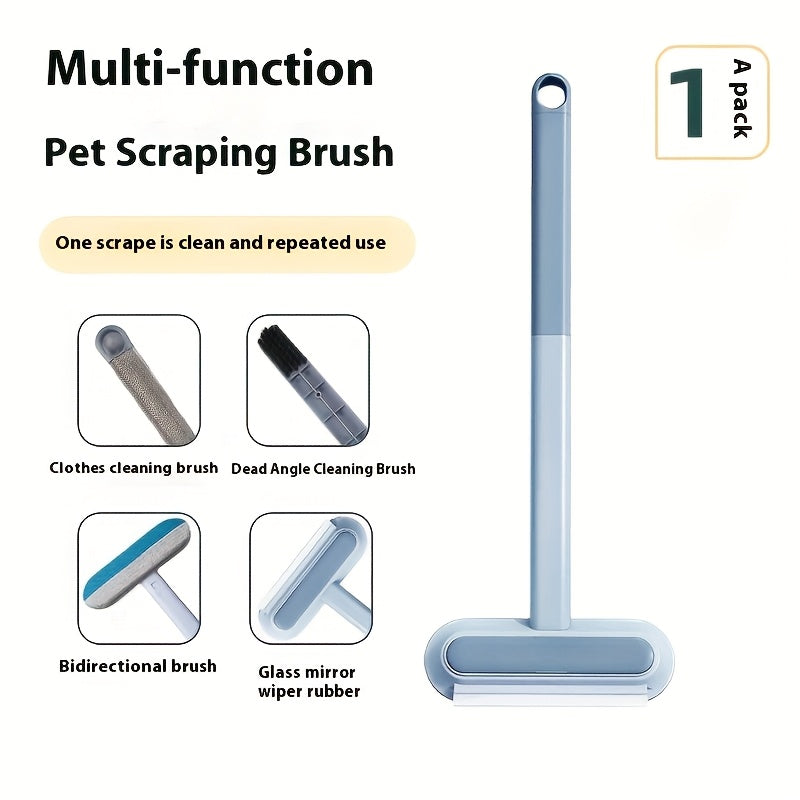 Two-in-One Pet Hair Remover Brush - Washable & Reusable, Ideal for Dog Hair on Carpets and Sofas, Suitable for Removing Sticky Pet Cat Hair from Sofa Beds and Carpets