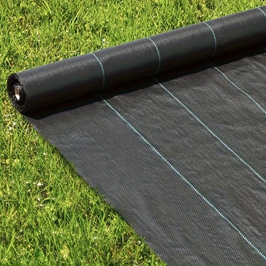 3ft/4ft/5ft X100ft Heavy-Duty Weed Barrier Landscape Fabric - 3.2oz Durable Ground Cover with Black & White Striped Pattern, French Drainage Design for Garden, Patio, Yard, Vehicle Sidewalk - Weed Control & Landscaping, Weed