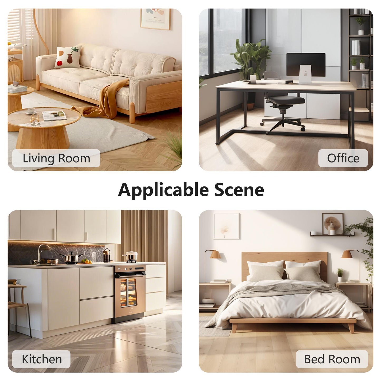 10-Pack Click-Lock Flooring Planks, 48" x 7.2" Waterproof and Wear-Resistant Composite Panels