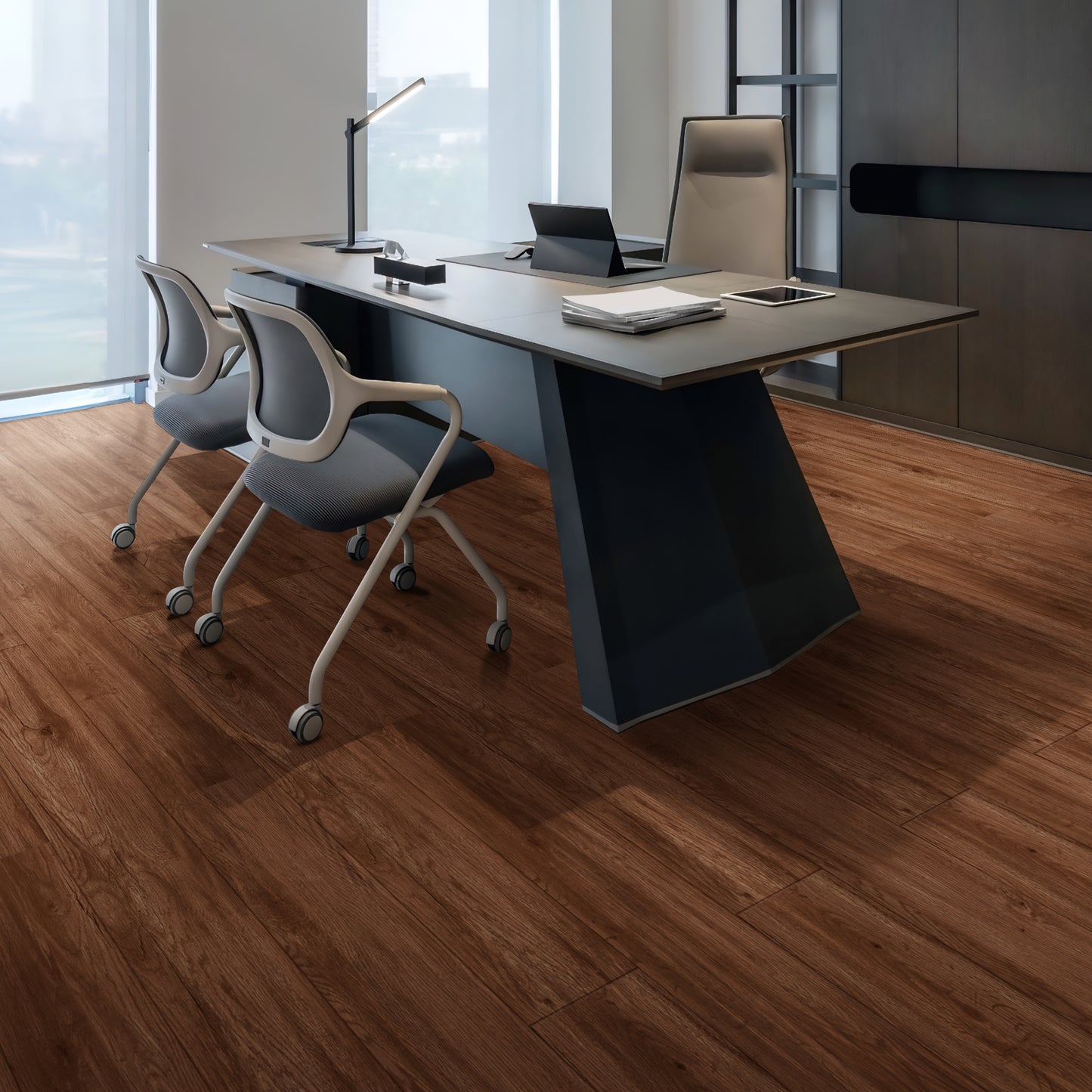 10-Pack Click-Lock Flooring Planks, 48" x 7.2" Waterproof and Wear-Resistant Composite Panels