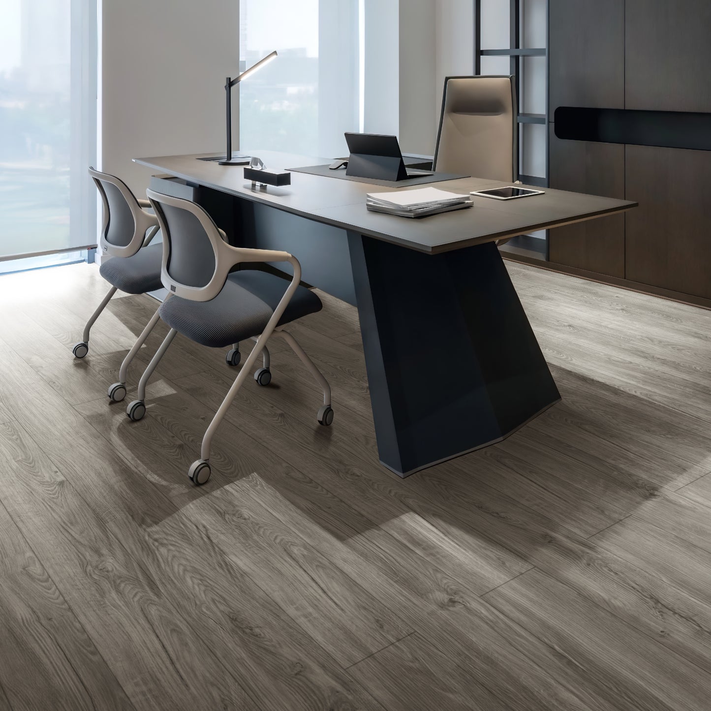 10-Pack Click-Lock Flooring Planks, 48" x 7.2" Waterproof and Wear-Resistant Composite Panels