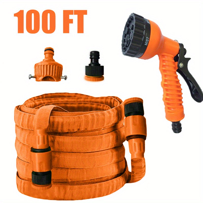 25/ 50/ 75/ 100/ 125/ 150ft Garden Hose, Kink Resistant, Plastic Water Hose for RV, Boat, Camping, Tree Care and Watering - Four Seasons Outdoor Use, Garden Watering Hose | Easy-to-Store Hose | Durable Polyester Hose Seasonal