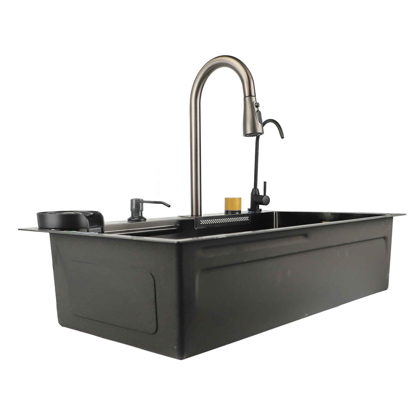 Extra Large Capacity Stainless Steel Undermount Kitchen Sink - Heavy-Duty Commercial & Residential Use, Modern Square Design with Rounded Corners, Right-Draining Design, Spacious Dish & Vegetable Washing Sink, Easy-Clean Surf