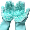 Magic Silicone Dishwashing Gloves with Scrubber