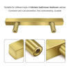 Gold Cabinet Handles Brass Kitchen Hardware Drawer Pulls Brushed Brass Drawer Square Modern Cabinet Hardware Pulls