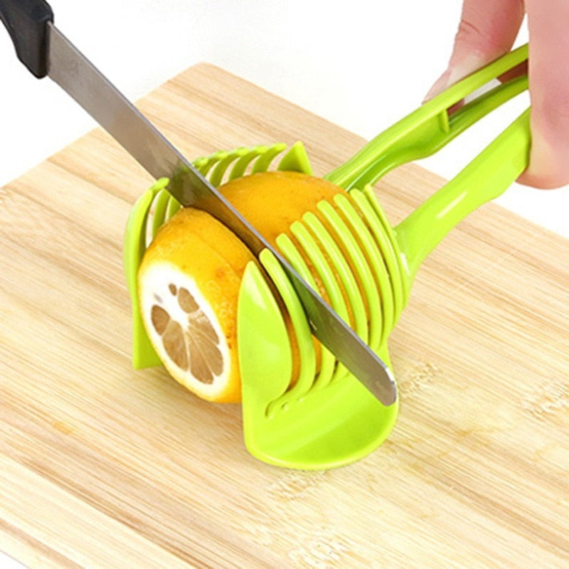 Aluminum Alloy Kitchen Handheld Orange Lemon Slicer Tomato Cutting Clip Fruit Slicer Onion Slicer Kitchen Item