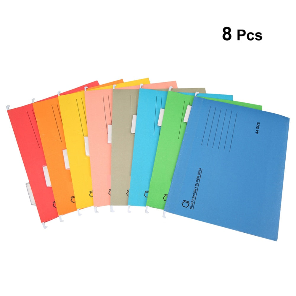 8PCS A4 Sized Suspension Folder Hanging File Holder Frame Documents Holder Organizer Desktop Office Supplies