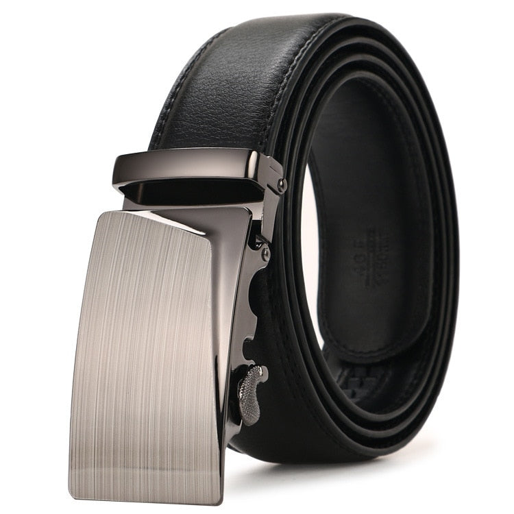 New Hot Selling Men Belt Fashion Pu Alloy Automatic Buckle Belt Business Affairs Casual Decoration Belt Men's Belts Luxury Brand
