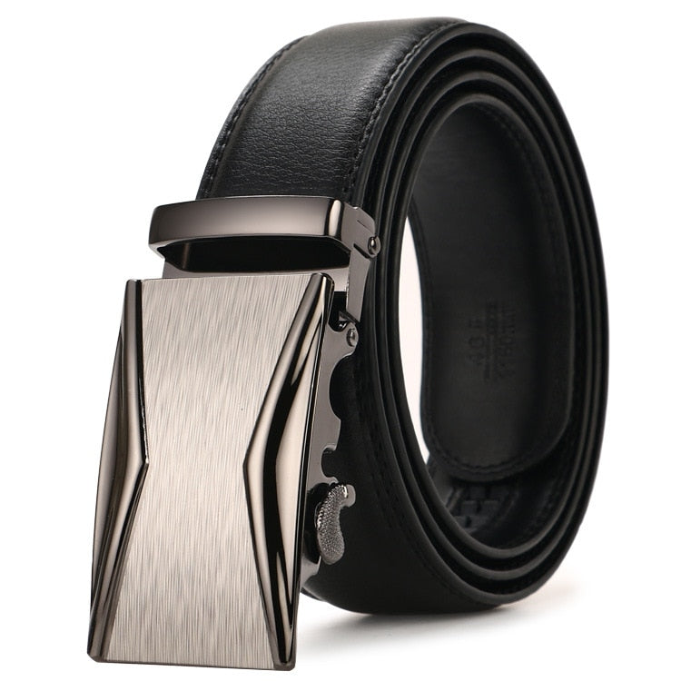 New Hot Selling Men Belt Fashion Pu Alloy Automatic Buckle Belt Business Affairs Casual Decoration Belt Men's Belts Luxury Brand