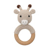 Teether Rattle With Bells Wooden Rings