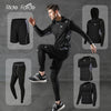 5 Pcs/Set Men&amp;#39;s Tracksuit Gym Fitness Compression Sports Suit