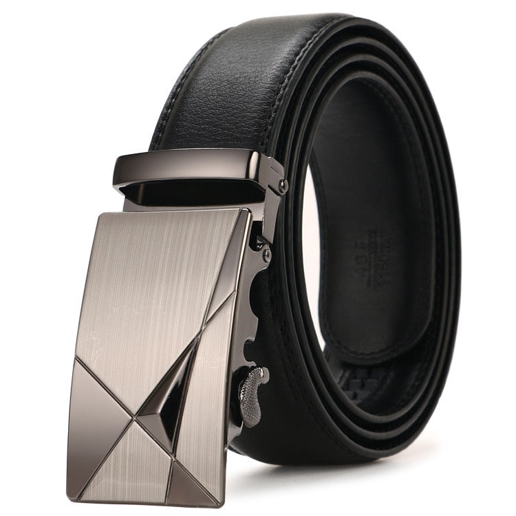 New Hot Selling Men Belt Fashion Pu Alloy Automatic Buckle Belt Business Affairs Casual Decoration Belt Men's Belts Luxury Brand
