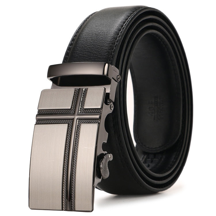 New Hot Selling Men Belt Fashion Pu Alloy Automatic Buckle Belt Business Affairs Casual Decoration Belt Men's Belts Luxury Brand