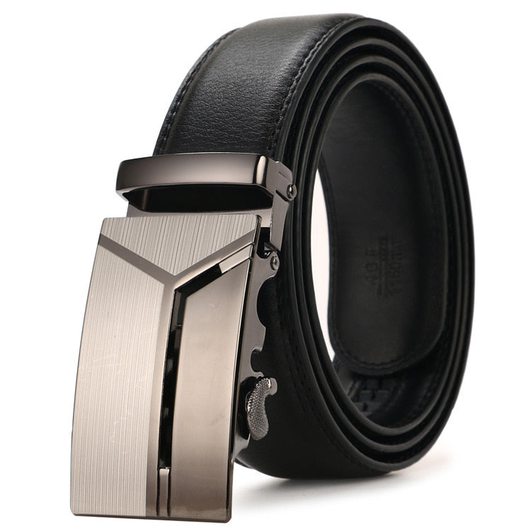 New Hot Selling Men Belt Fashion Pu Alloy Automatic Buckle Belt Business Affairs Casual Decoration Belt Men's Belts Luxury Brand