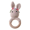 Teether Rattle With Bells Wooden Rings