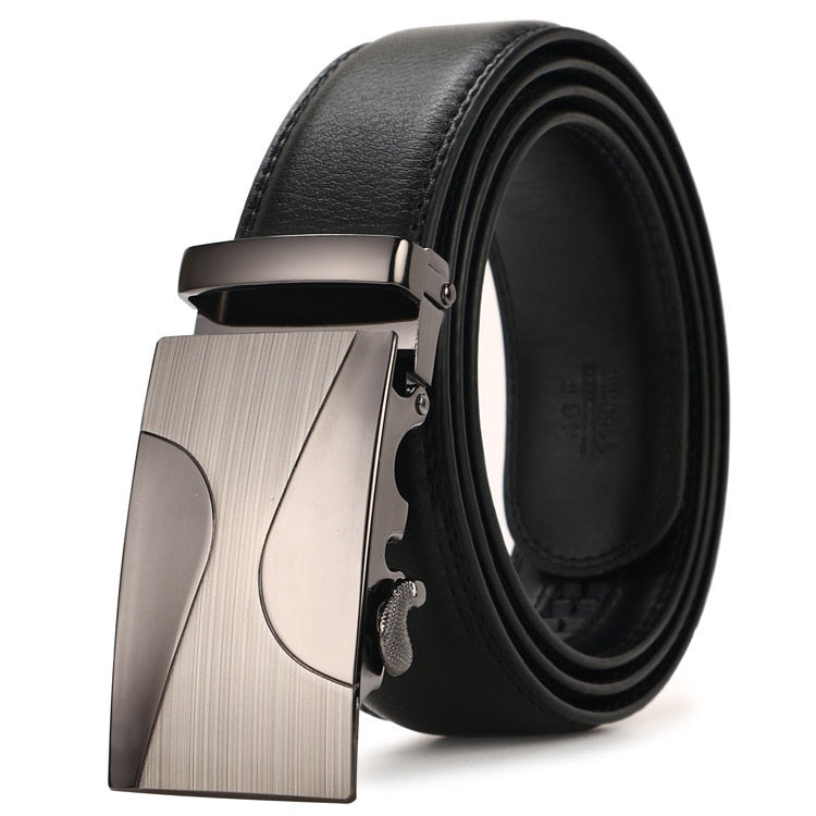 New Hot Selling Men Belt Fashion Pu Alloy Automatic Buckle Belt Business Affairs Casual Decoration Belt Men's Belts Luxury Brand