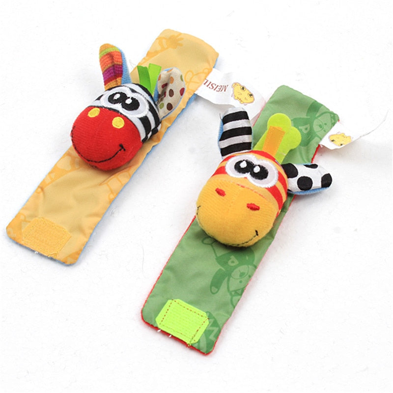 Baby Toys 0 6 12 Months Cute Stuffed Animals Baby Rattle Socks Wrist Baby