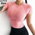 Seamless Crop Top Women Sport Shirt Yoga Top