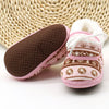 Cute Baby Boots Spring Warm Soft Baby Retro Printing Cotton Padded