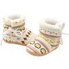 Cute Baby Boots Spring Warm Soft Baby Retro Printing Cotton Padded