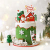 Santa Claus gift box Train Tree Merry Christmas Cake Toppers Happy New Year Decorations Party Baking Supplies