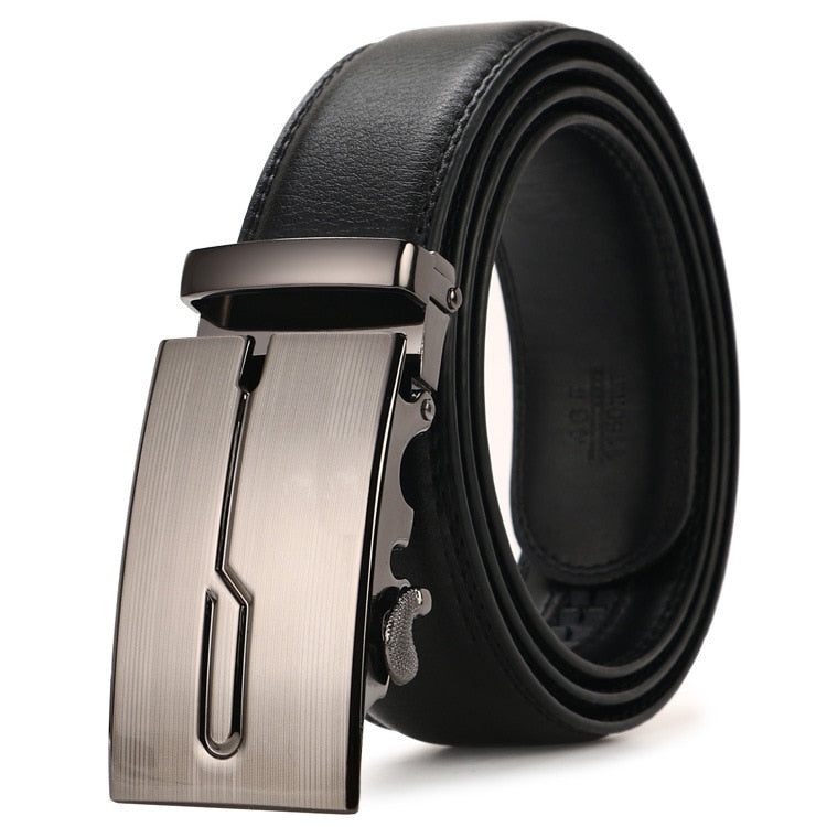 New Hot Selling Men Belt Fashion Pu Alloy Automatic Buckle Belt Business Affairs Casual Decoration Belt Men's Belts Luxury Brand