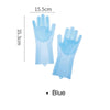 Magic Silicone Dishwashing Gloves with Scrubber