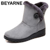 New Fur One Large Size Female Snow Boots Short Tube Ladies Short Boots plus Cotton Boots Winter Warm Women&#39;s Boots