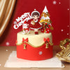 Santa Claus gift box Train Tree Merry Christmas Cake Toppers Happy New Year Decorations Party Baking Supplies