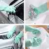 Magic Silicone Dishwashing Gloves with Scrubber