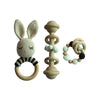 Teether Rattle With Bells Wooden Rings