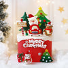 Santa Claus gift box Train Tree Merry Christmas Cake Toppers Happy New Year Decorations Party Baking Supplies