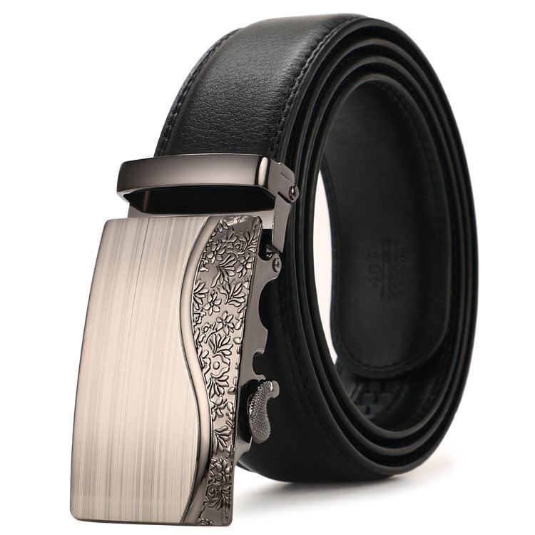 New Hot Selling Men Belt Fashion Pu Alloy Automatic Buckle Belt Business Affairs Casual Decoration Belt Men's Belts Luxury Brand