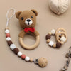 Teether Rattle With Bells Wooden Rings